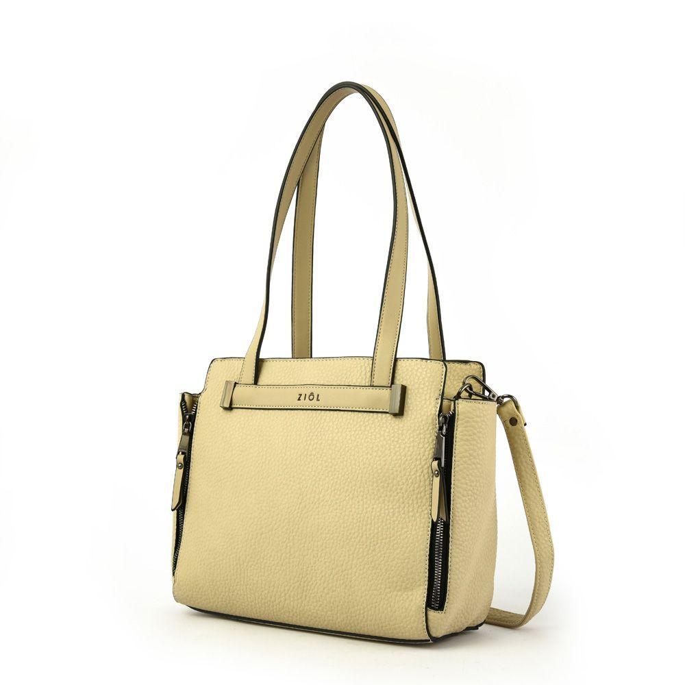 Matinee Cartera Tipo Dos Asas Tres Divisiones Beige-1