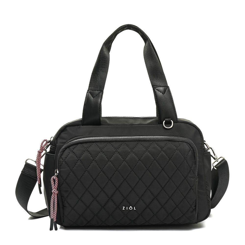 Cartera dos asas mediana luxor negro-3