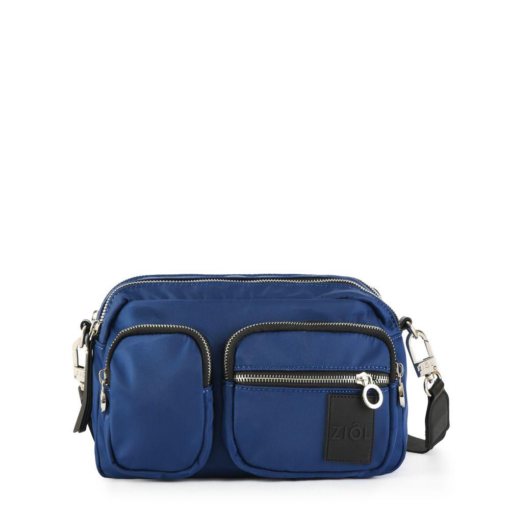 Cartera bandolera mediana fadora azul-0
