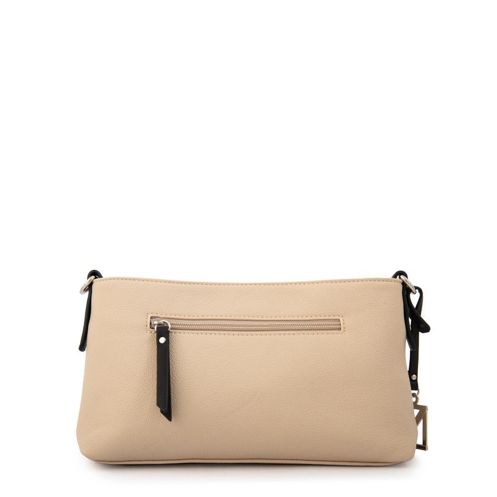 Cartera Bandolera alisa pequeña beige-2