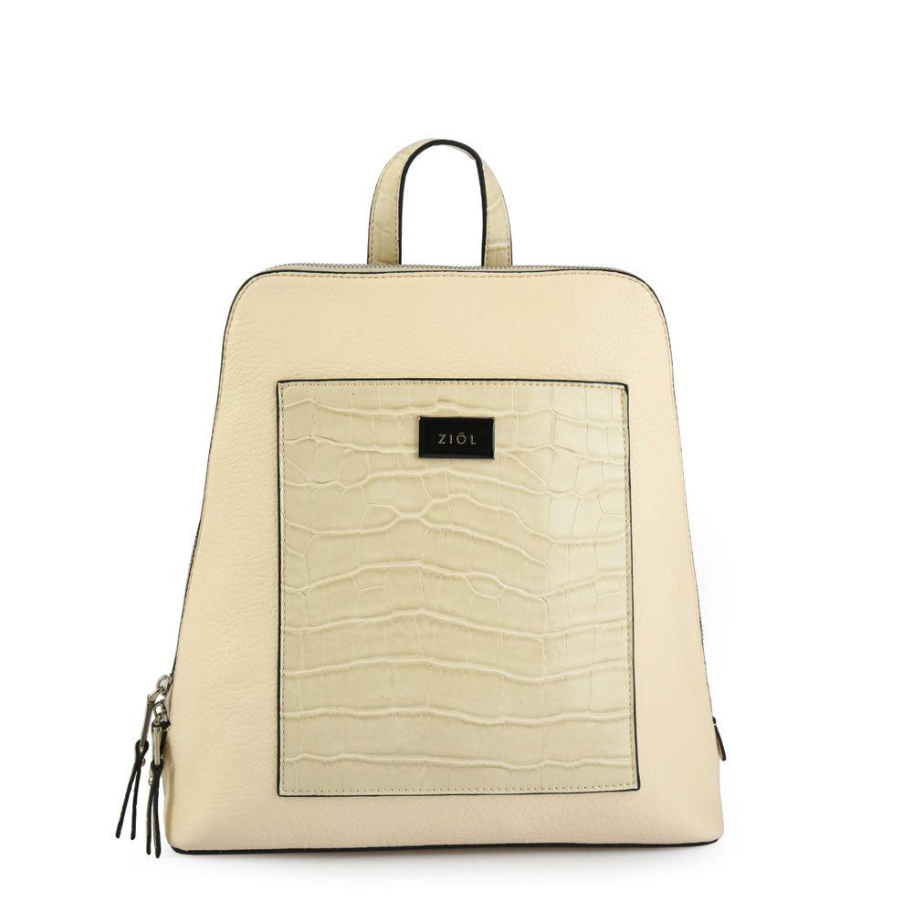 Mochila mediana viera blanco crudo-0