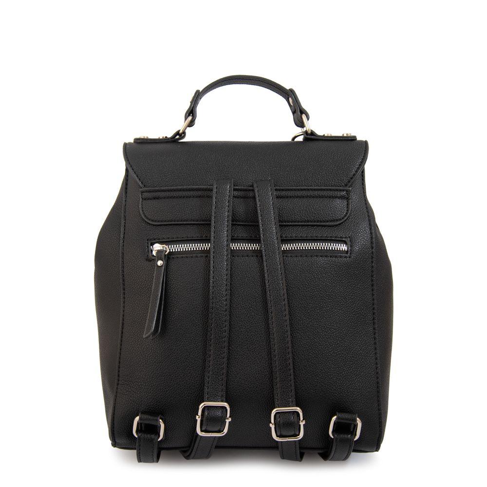 Mochila con tapa susana mediana negro-2