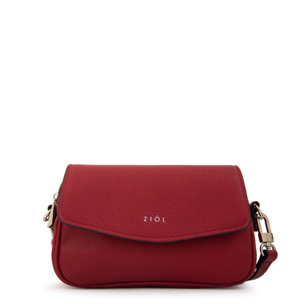 Cartera bandolera roma pequeña rojo oscuro-0