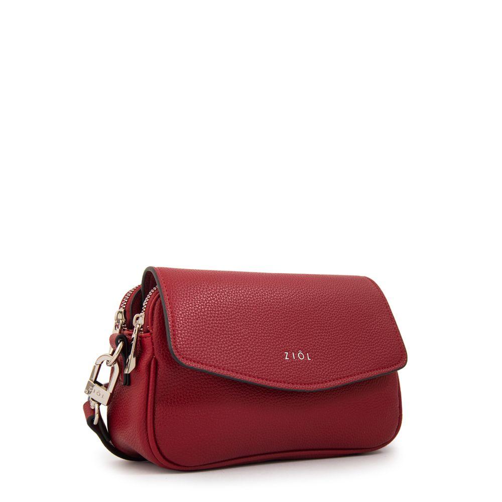 Cartera bandolera roma pequeña rojo oscuro-1