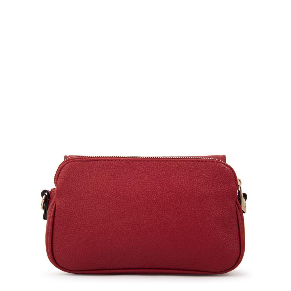 Cartera bandolera roma pequeña rojo oscuro-2