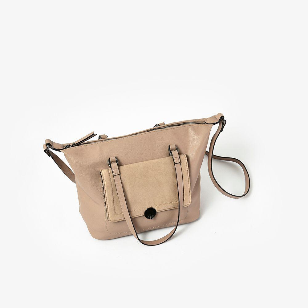 Juset Cartera Tipo Dos Asas Bote Rosado Claro-2