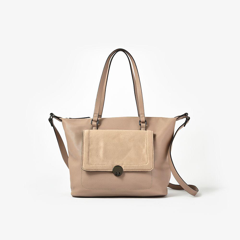 Juset Cartera Tipo Dos Asas Bote Rosado Claro-0