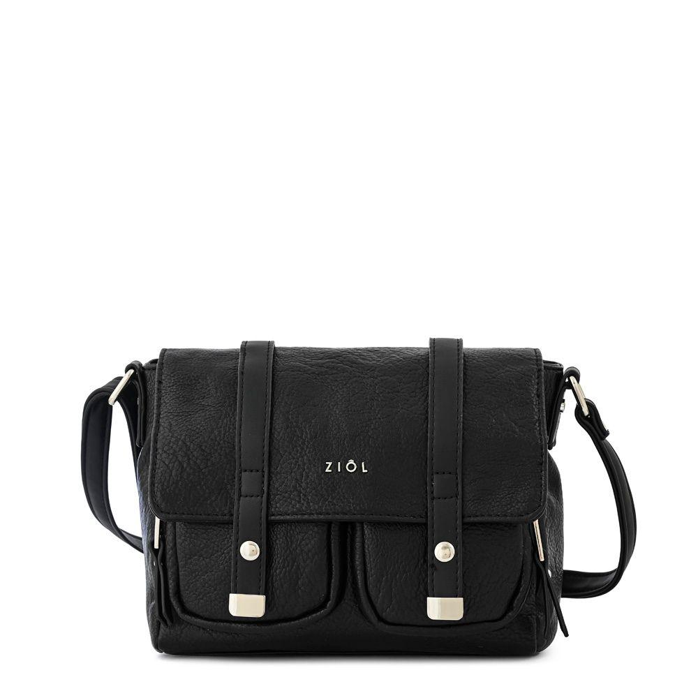 Cartera bandolera con tapa mediana erzurum negro especial-0