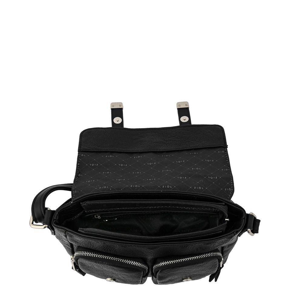 Cartera bandolera con tapa mediana erzurum negro especial-3