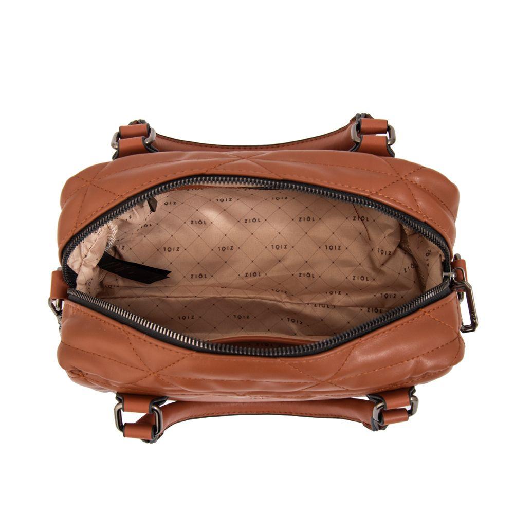 Cartera bandolera con asas brenda mediana café-3