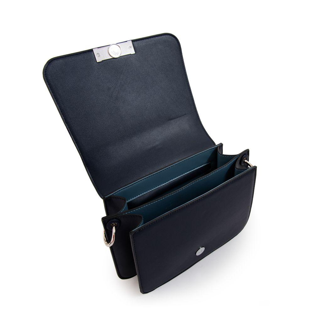 Cartera Bandolera con tapa karina mediana azul oscuro-3