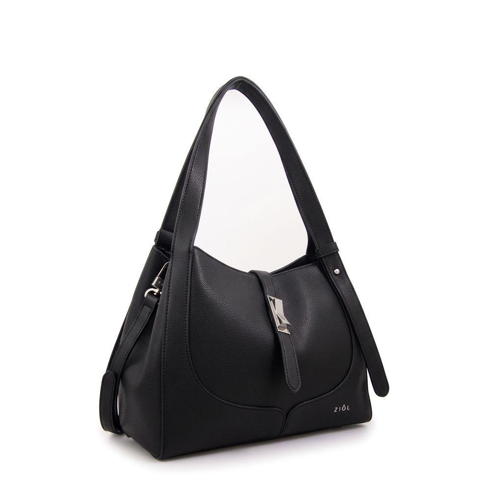 Cartera tote carey pequeña negro-1