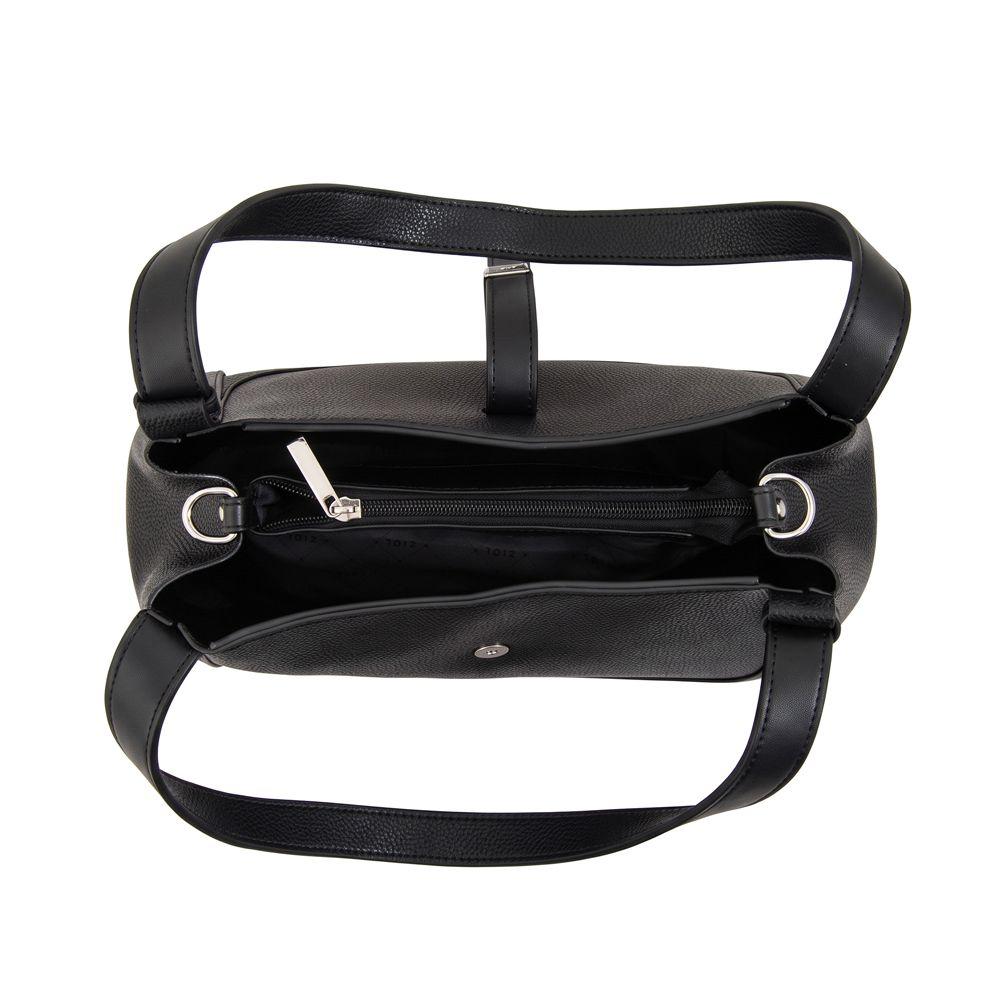 Cartera tote carey pequeña negro-3
