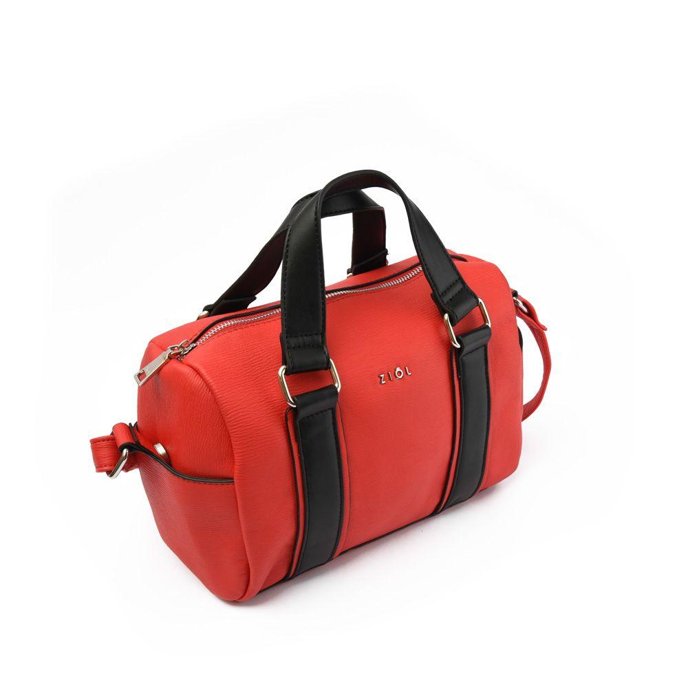 Cartera dos asas baul mediana lilawi rojo-2