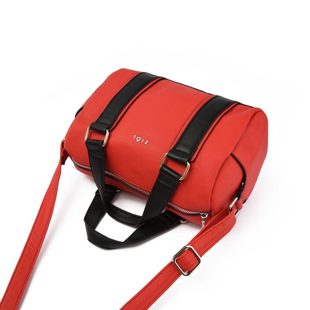 Cartera dos asas baul mediana lilawi rojo-3