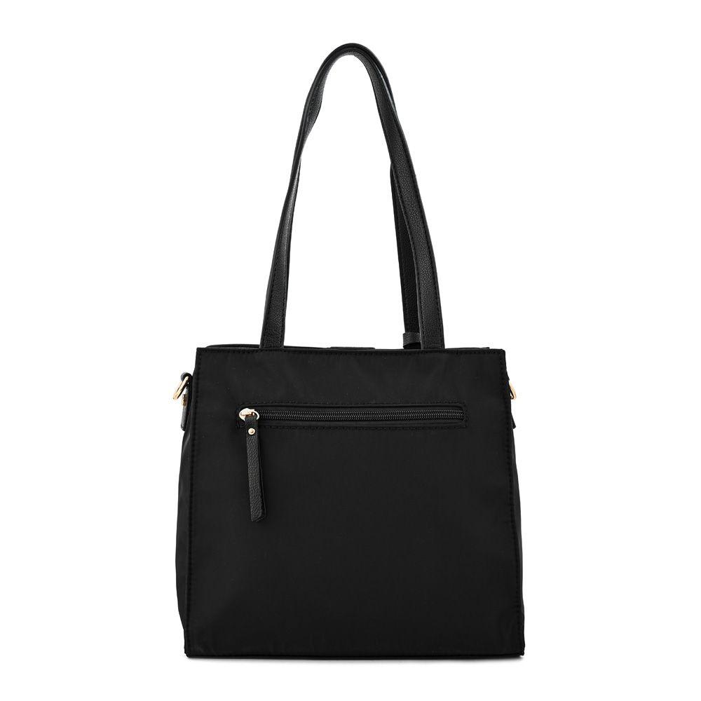 Cartera dos asas mediana creta negro especial-2