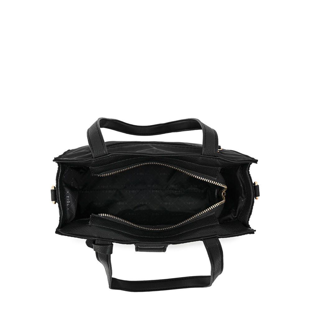 Cartera dos asas mediana creta negro especial-3