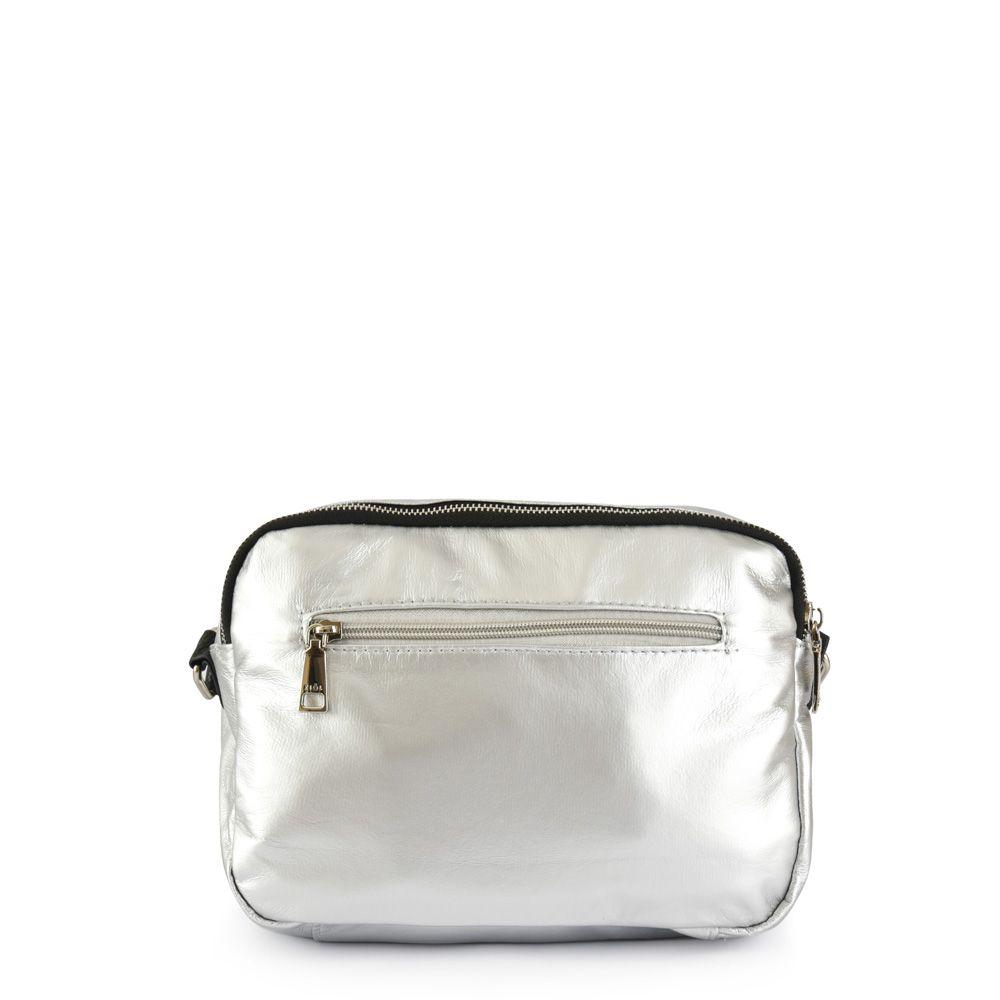 Cartera bandolera mediana fisyta plateado-2