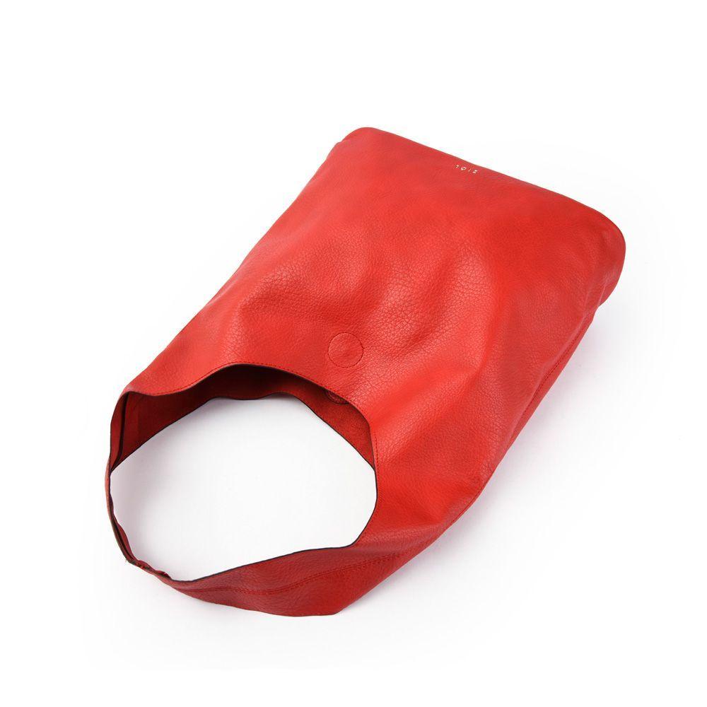Prudens Cartera Bolso Oval Grande Rojo-2