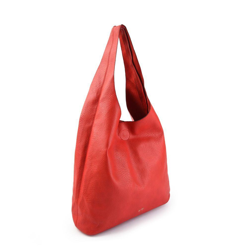 Prudens Cartera Bolso Oval Grande Rojo-1