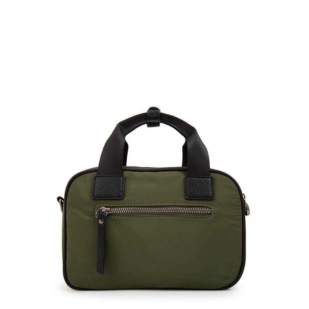Cartera bandolera con asas helena pequeña verde oliva-2