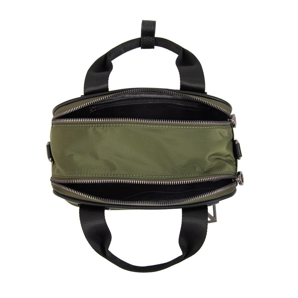 Cartera bandolera con asas helena pequeña verde oliva-3