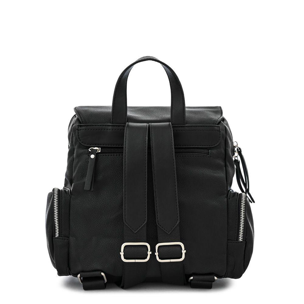 Mochila con tapa pequeña mila negro-2