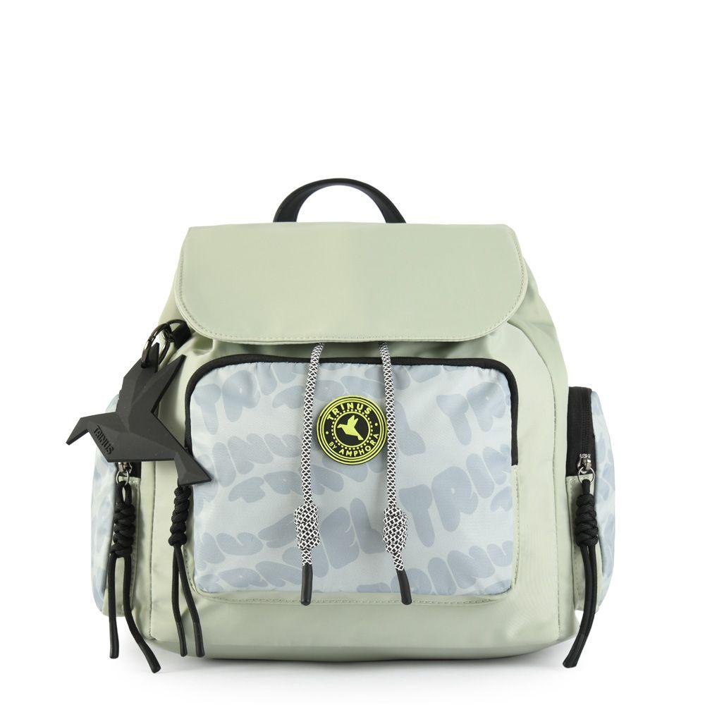 Parl mochila con tapa grande gris-0