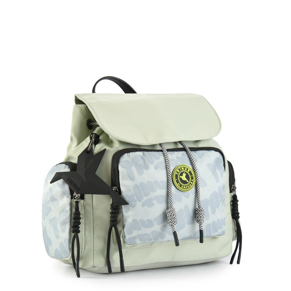Parl mochila con tapa grande gris-1