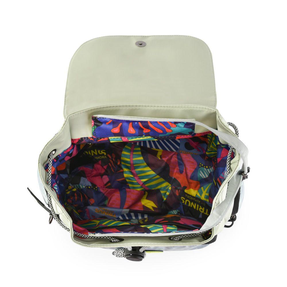 Parl mochila con tapa grande gris-3