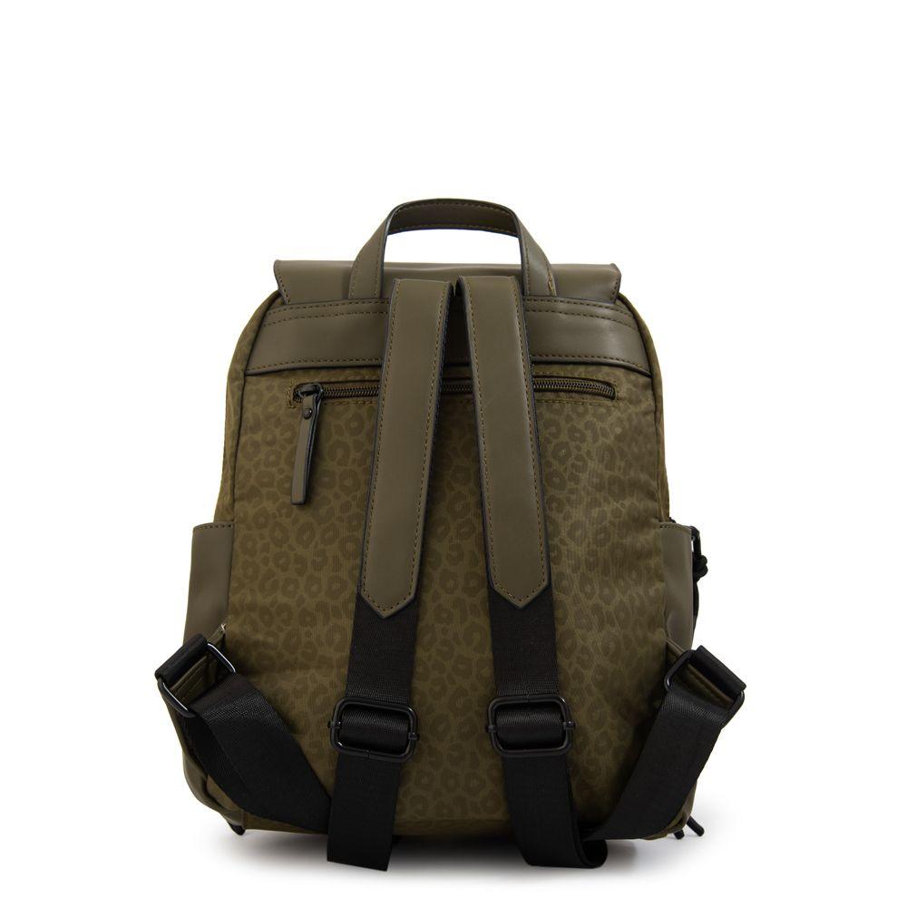 Mochila con tapa selina mediana verde oliva-2