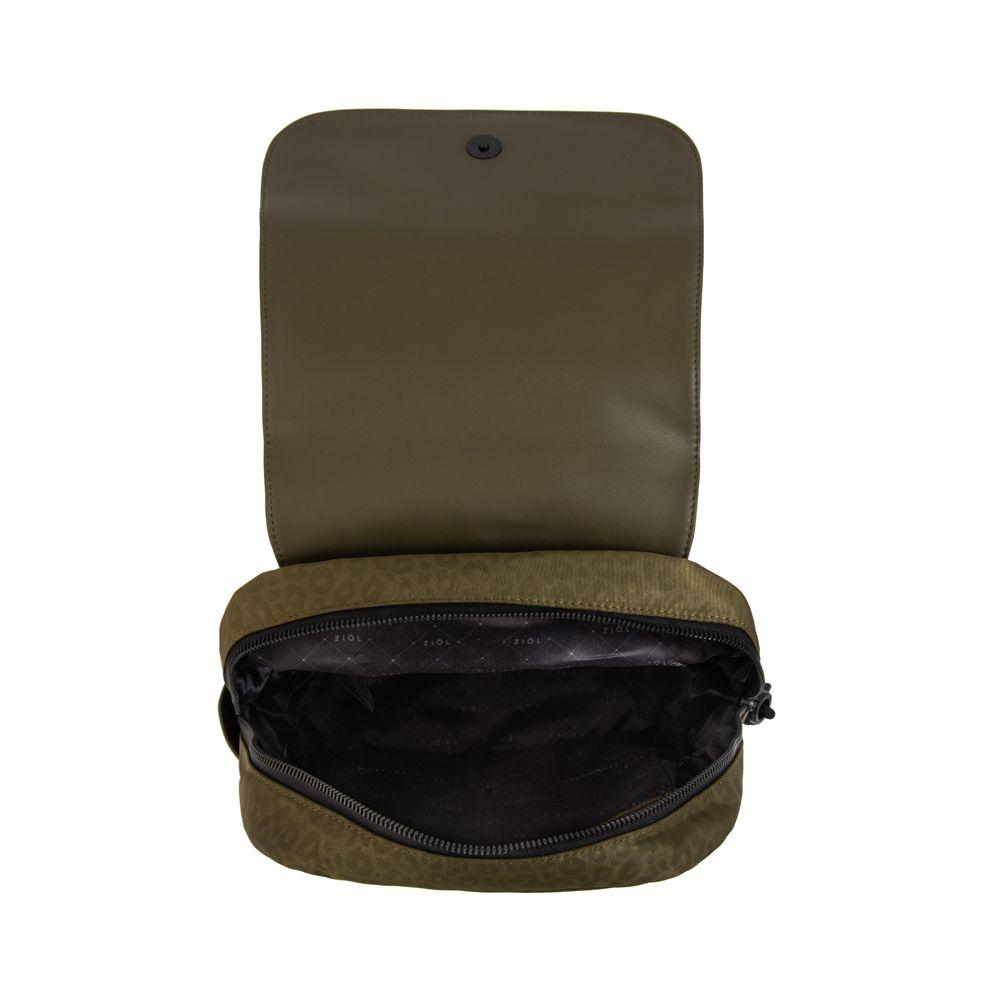 Mochila con tapa selina mediana verde oliva-3