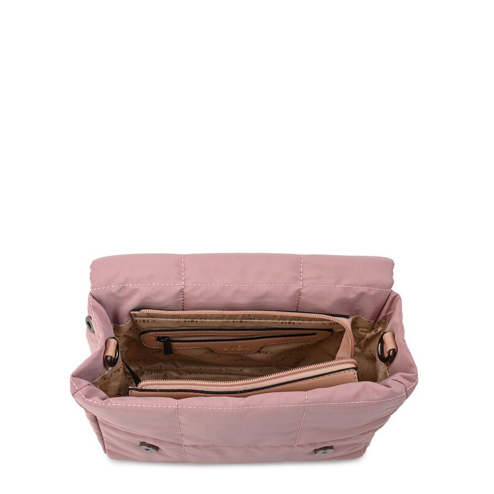 Cartera bandolera con tapa mediana tanya rosa viejo-3