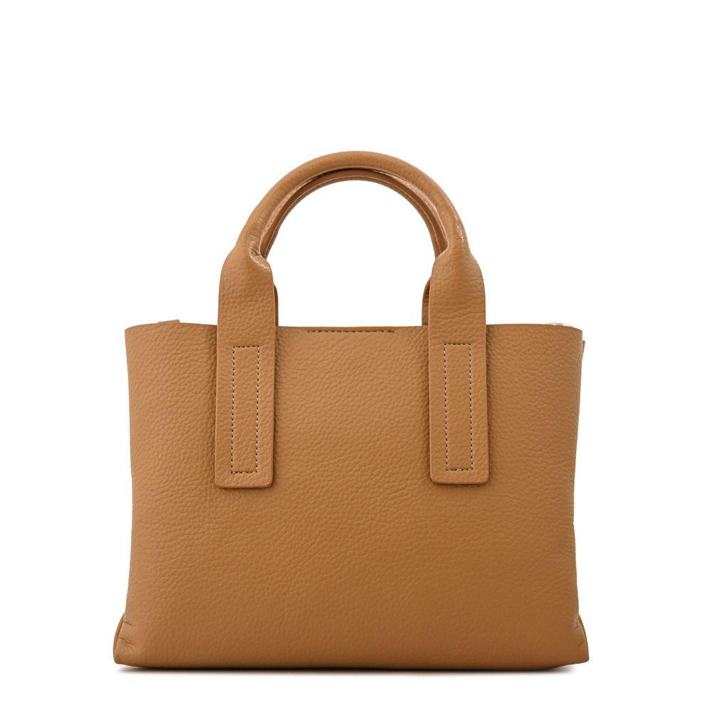Cartera Dos Asas marlena mediana beige oscuro-2