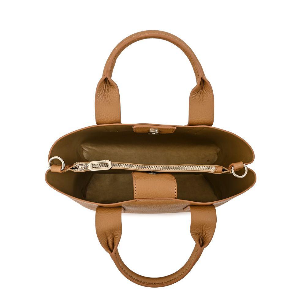 Cartera Dos Asas marlena mediana beige oscuro-3