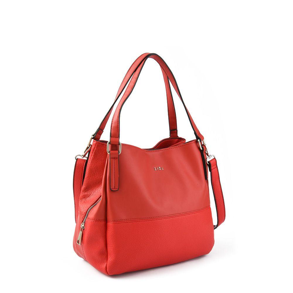 Cartera dos asas tres divisiones grande casia rojo-1