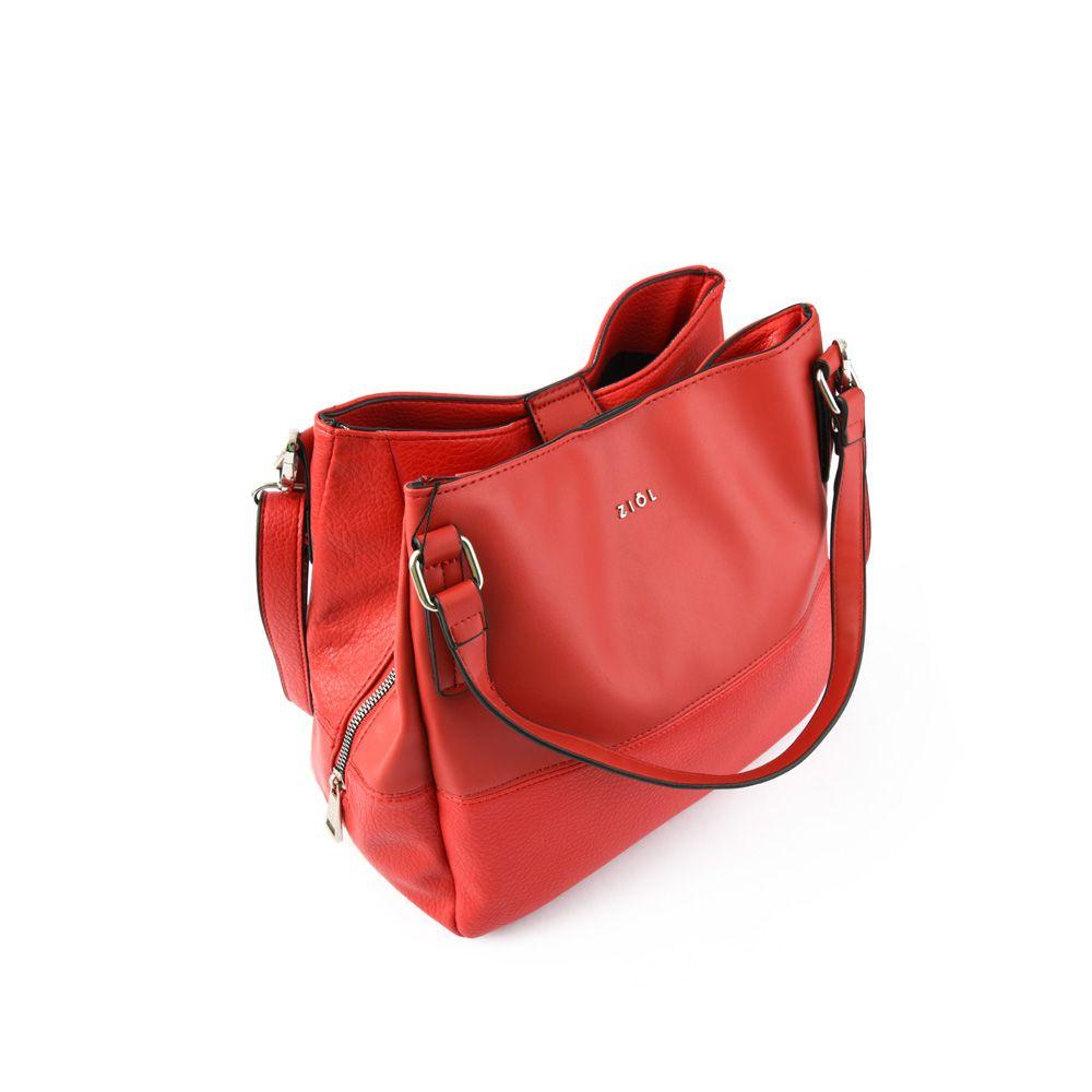 Cartera dos asas tres divisiones grande casia rojo-2