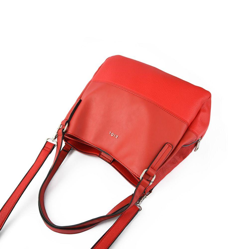 Cartera dos asas tres divisiones grande casia rojo-3