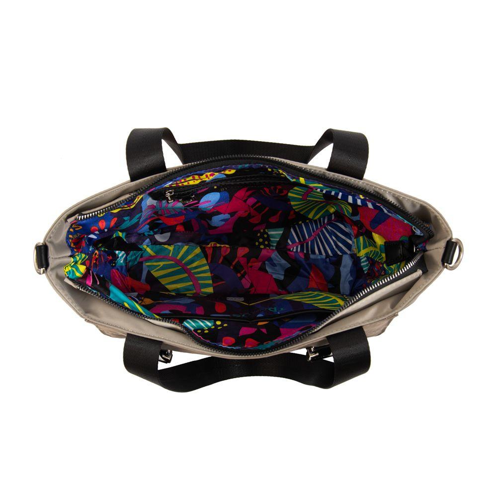 Cartera tote college grande taupe-3