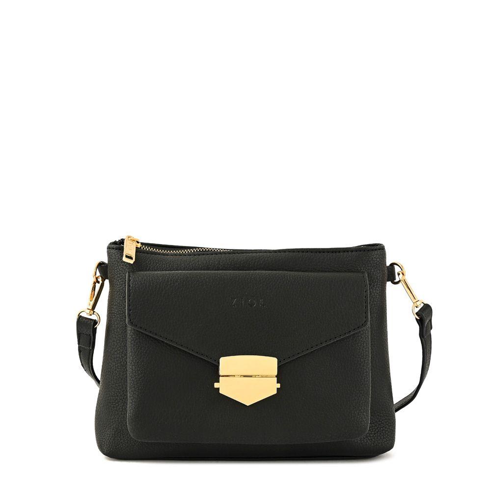 Cartera bandolera mediana aretine negro-0