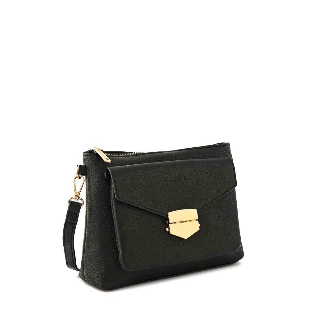 Cartera bandolera mediana aretine negro-1