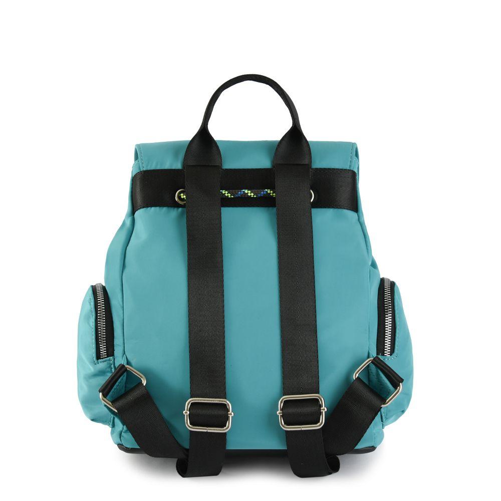 Mochila con tapa mediana simone turquesa-2
