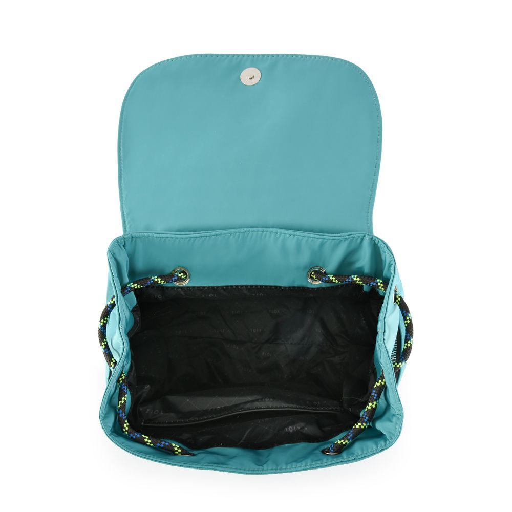 Mochila con tapa mediana simone turquesa-3