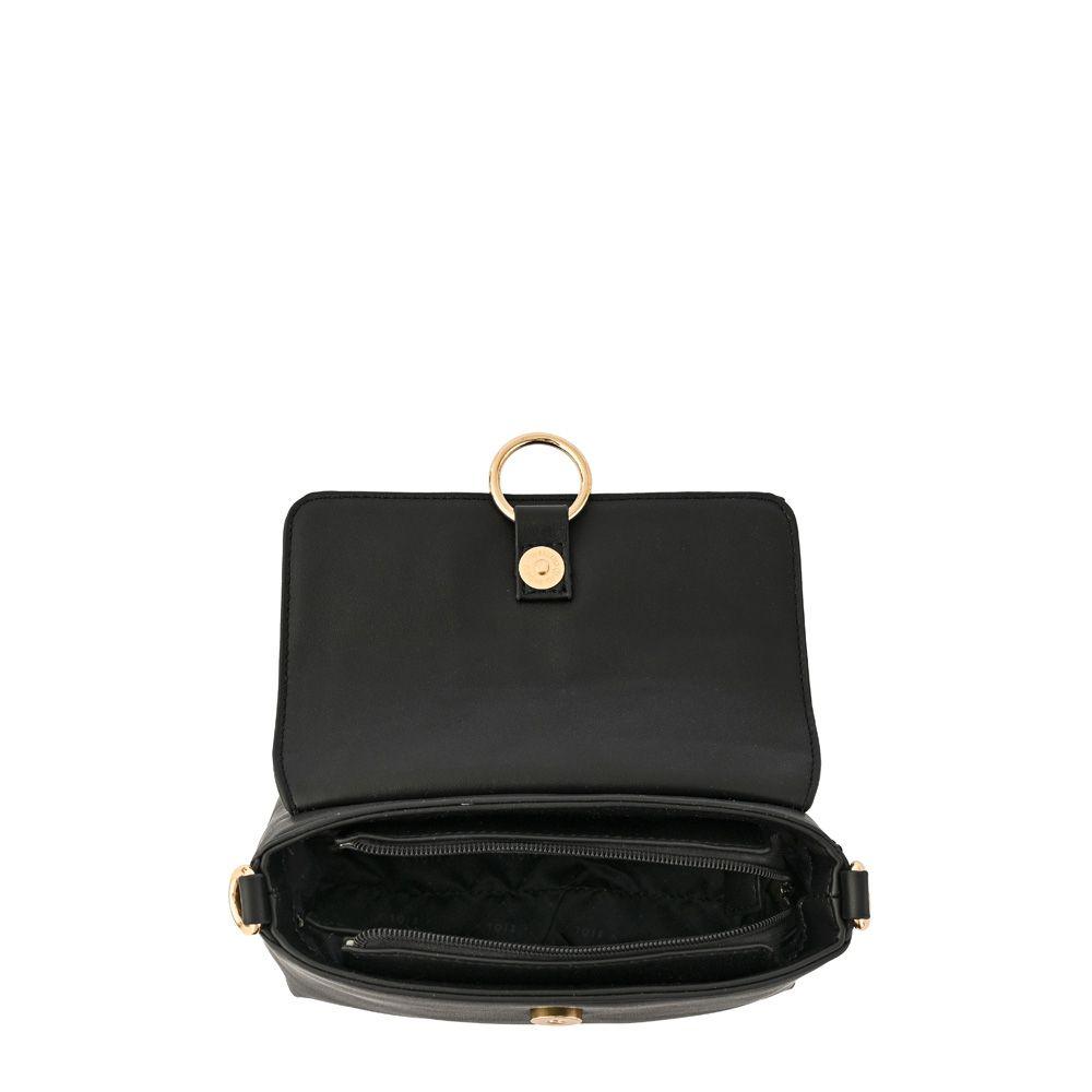 Cartera bandolera con tapa pequeña griselda negro-3