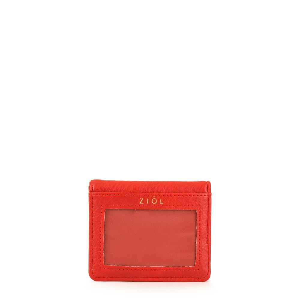 Tarjetero Con Ventana Ziol Bee Pequeña Rojo Tomate-1