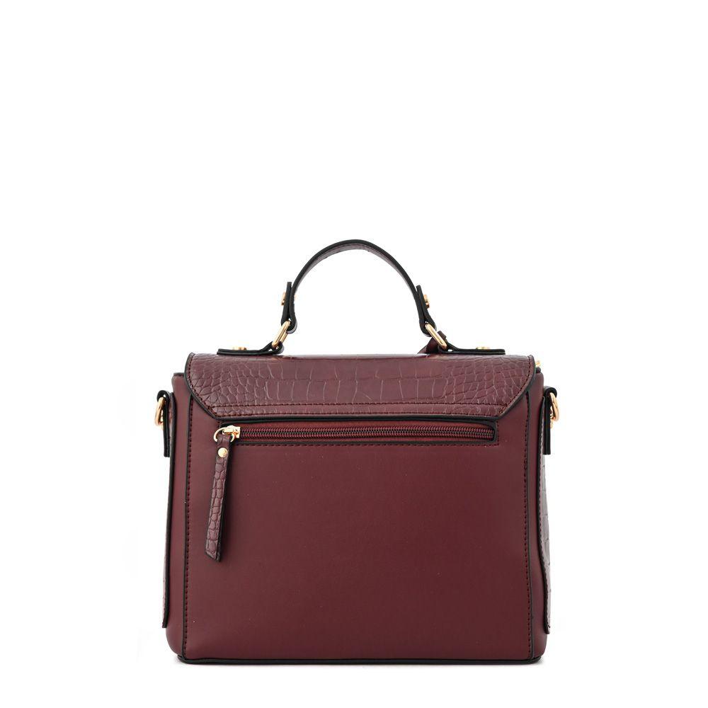 Cartera bandolera con tapa mediana ariana burdeo-2
