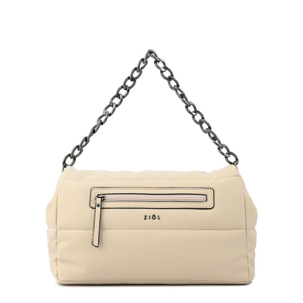 Cartera bandolera con tapa mediana silvi blanco crudo-2
