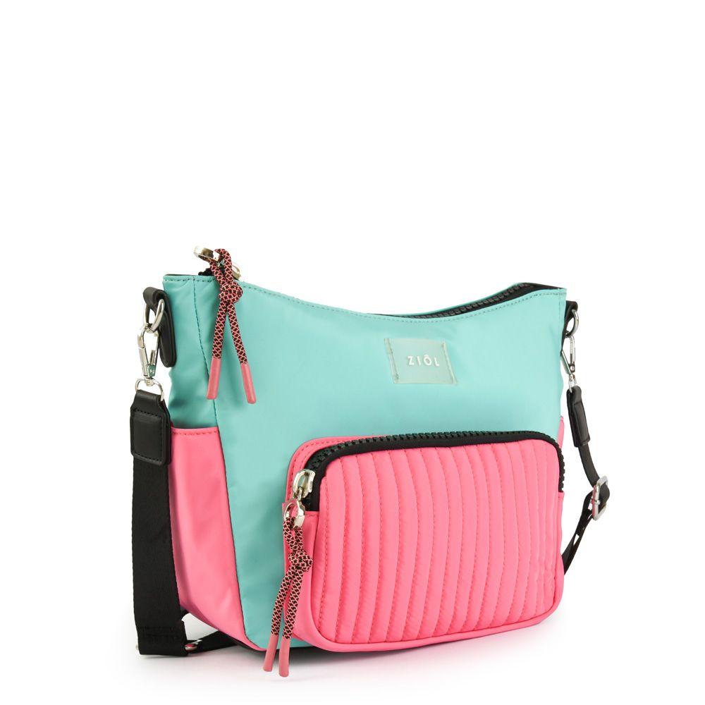 Cartera bandolera pequeña pradis turquesa-1