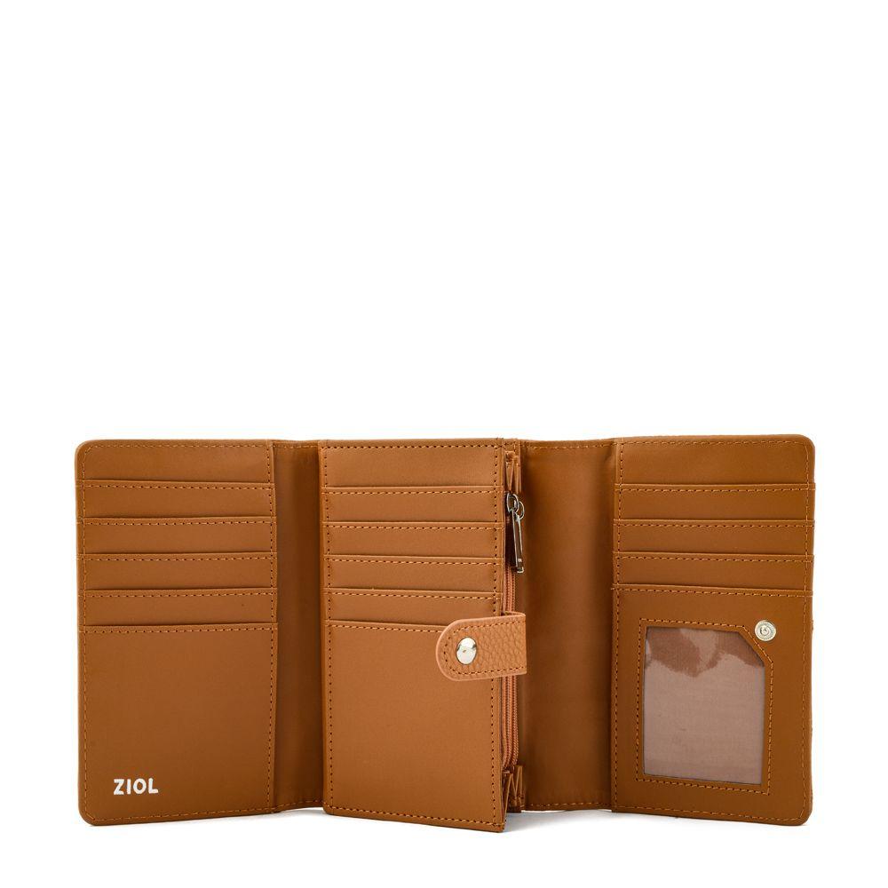 Billetera acordeon mediana pample café-3