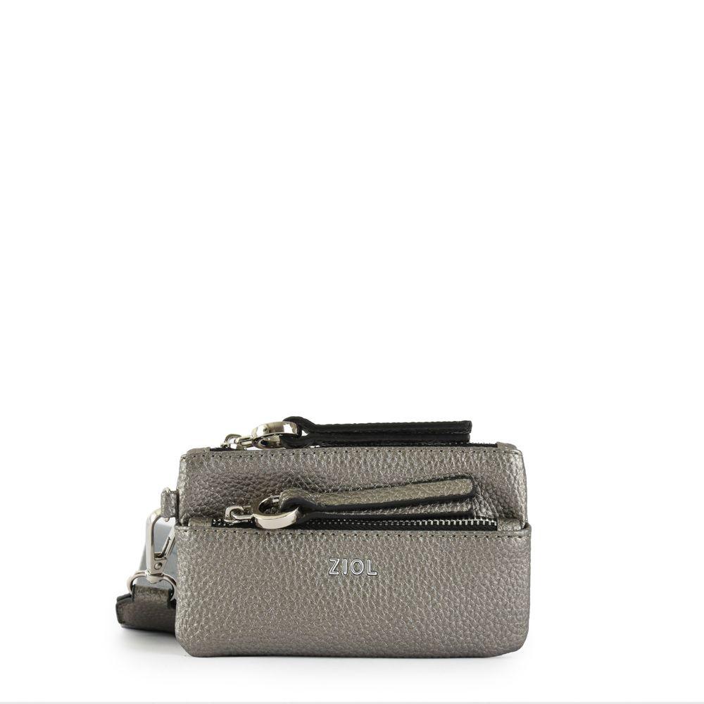 Monedero rectangular pequeña vayk plateado oscuro-0